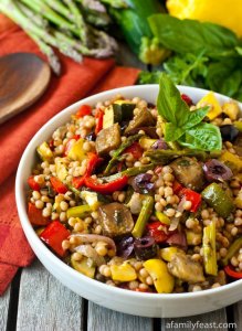 Israeli Couscous Salad with Roasted Vegetables